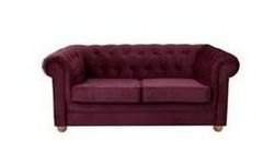 Heart of House Chesterfield Regular Fabric Sofa - Plum